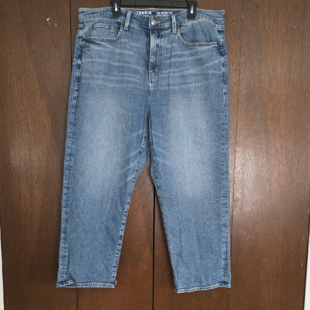 Torrid High-Rise Ankle Crop Classic Denim